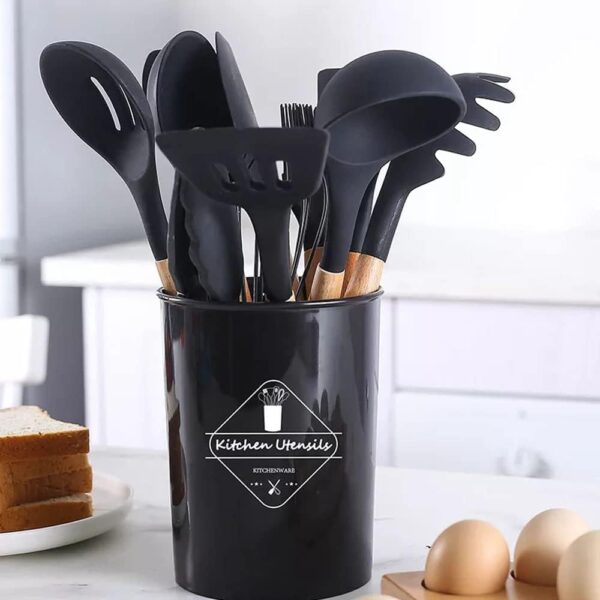 Silicone Cooking Utensil Set (12 pcs, Random Color) - Image 2