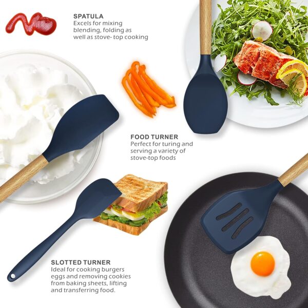 Silicone Cooking Utensil Set (12 pcs, Random Color) - Image 4