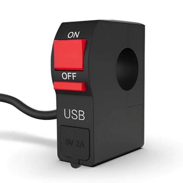 Universal On/Off Switch with USB Port for Bike - Image 3