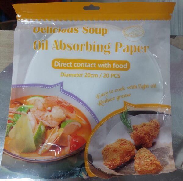 Soup Oil Absorbing Paper (20 Pack, 20 cm) - Image 2