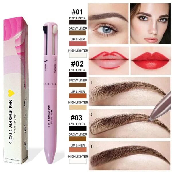 4-in-1 Waterproof Makeup Pen (Random Color) - Image 2