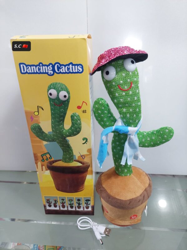 Dancing Cactus Toy with Hat (Rechargeable) - Image 2