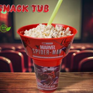 Snack Tub with Straw for Kids