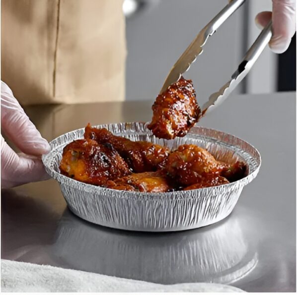 10 Pcs Round Aluminum Foil Food Containers - Image 2