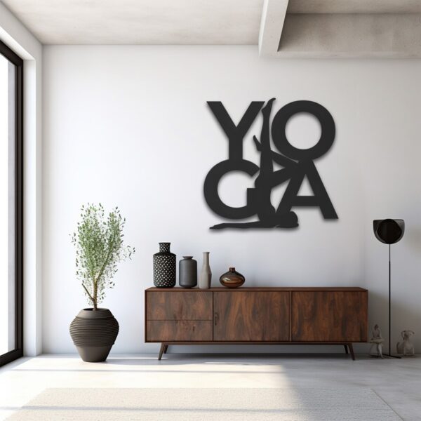 Yoga Wall Hanging Art - MDF Material - Image 2