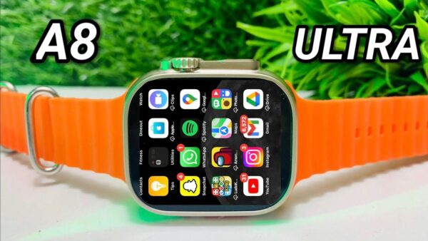 A8 Ultra Smart Watch in Apple Logo | 49 MM | Dual Straps