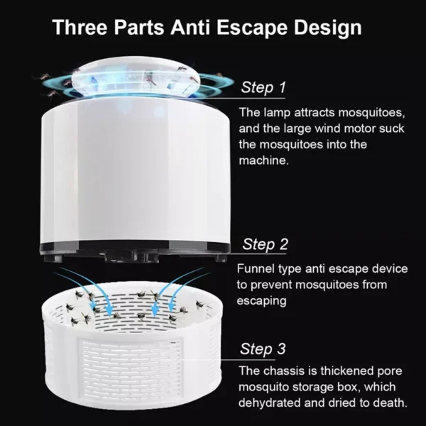 Eco-Friendly Mosquito Trap with USB UV Light & Fan - Image 5