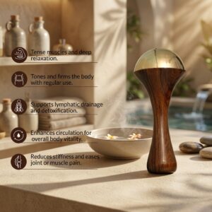 Kansa Wand Massager Detox Bronze Face Body And Foot Massage Tool