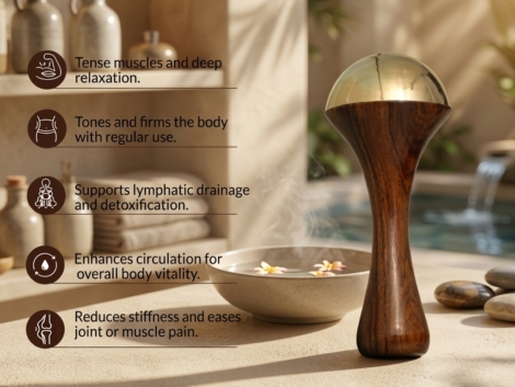 Kansa Wand Massager Detox Bronze Face Body And Foot Massage Tool