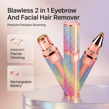 Rechargeable eyebrow and facial hair remover for women